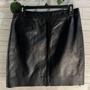 Leather Skirt 💯Genuine Black Soft Leather